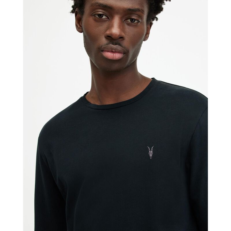 AllSaints Brace Brushed Cotton Long Sleeve T-Shirt image number 2